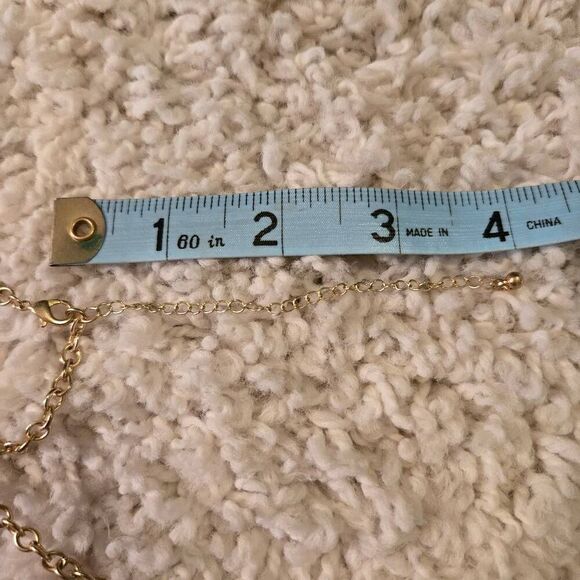 Vintage Gold Tone Long Tassle Necklace 2 sided - Picture 4 of 8